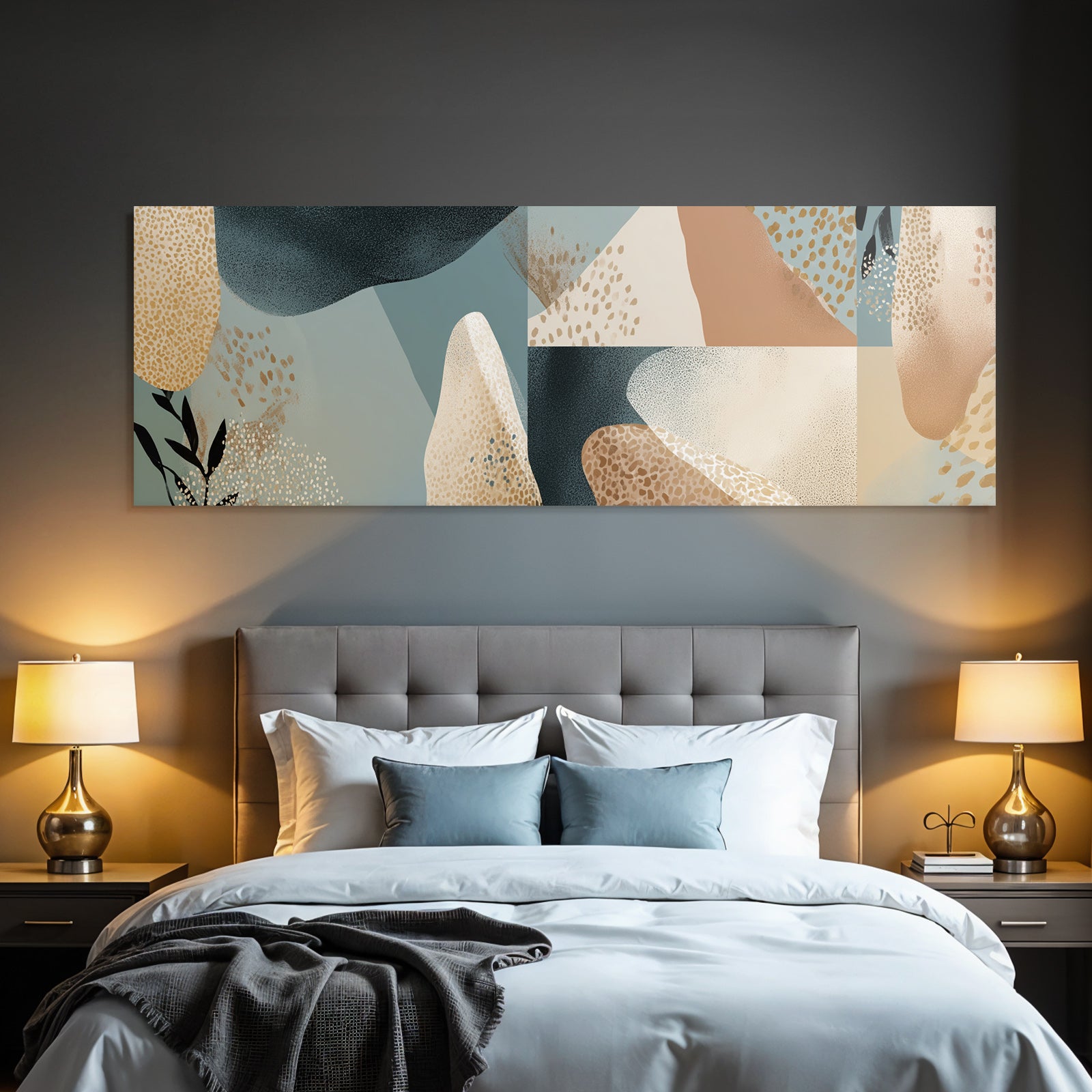 Abstraktes Design Blaue Braune Erde Ton