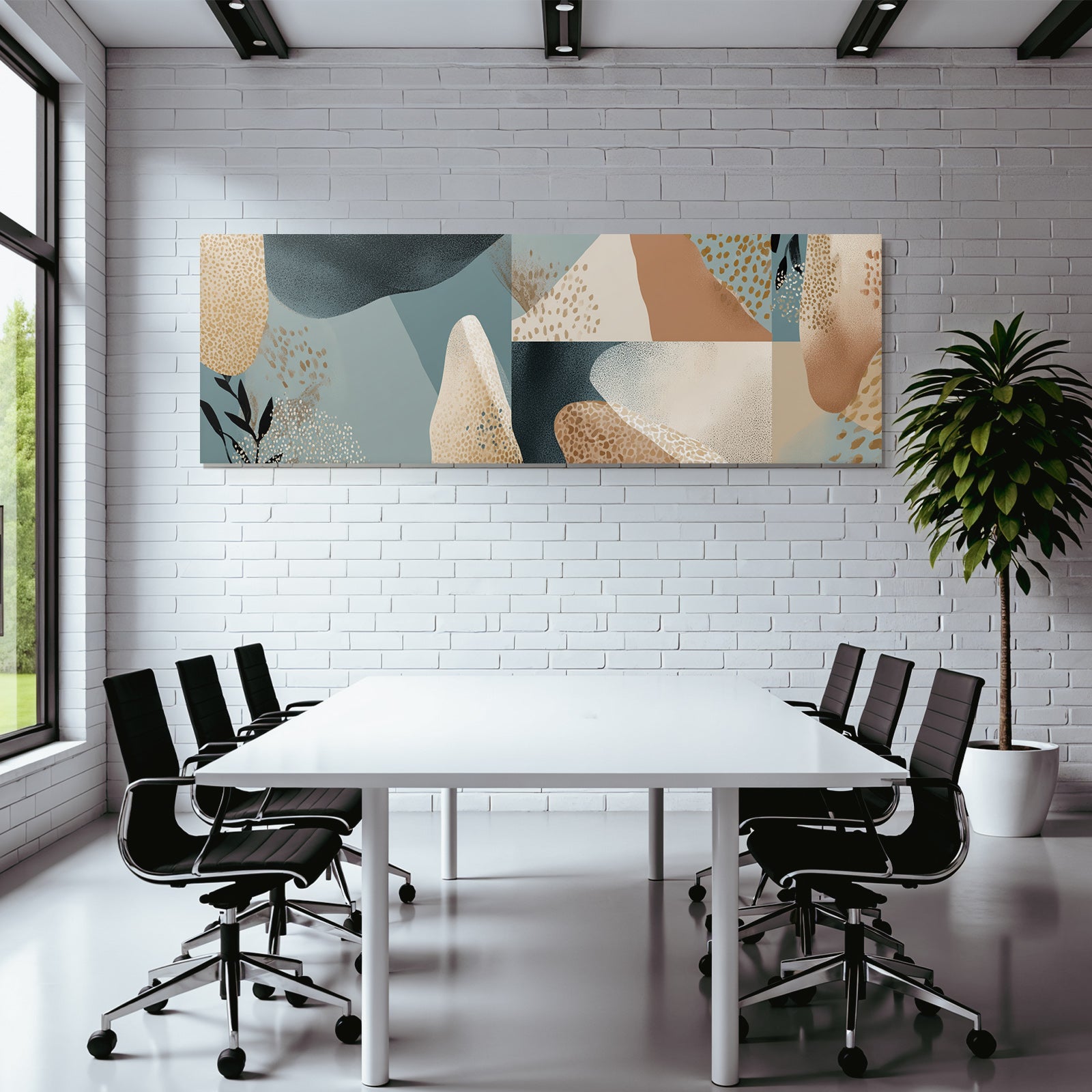 Abstraktes Design Blaue Braune Erde Ton