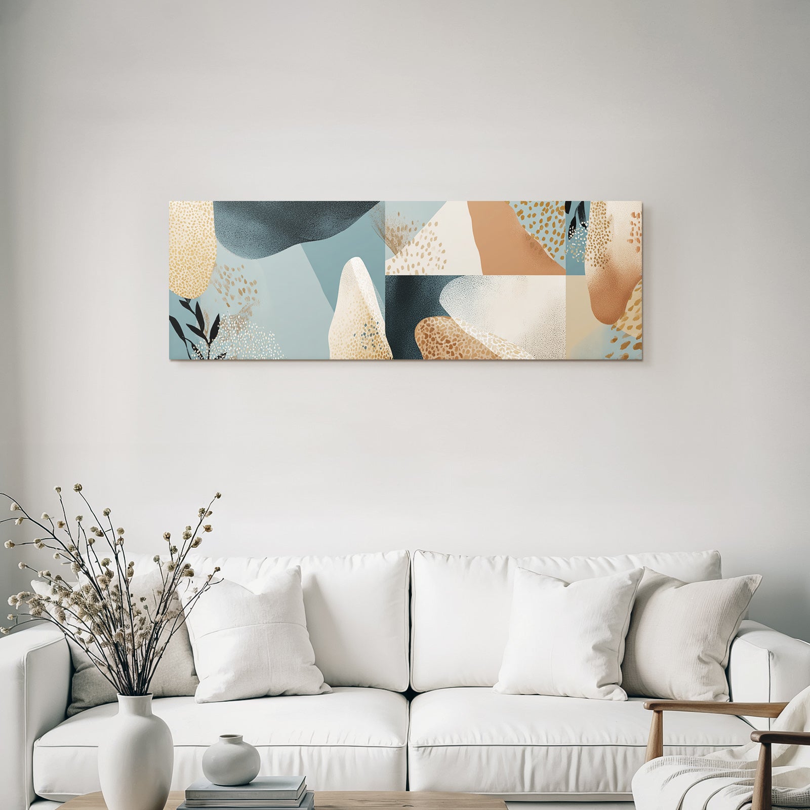 Abstraktes Design Blaue Braune Erde Ton