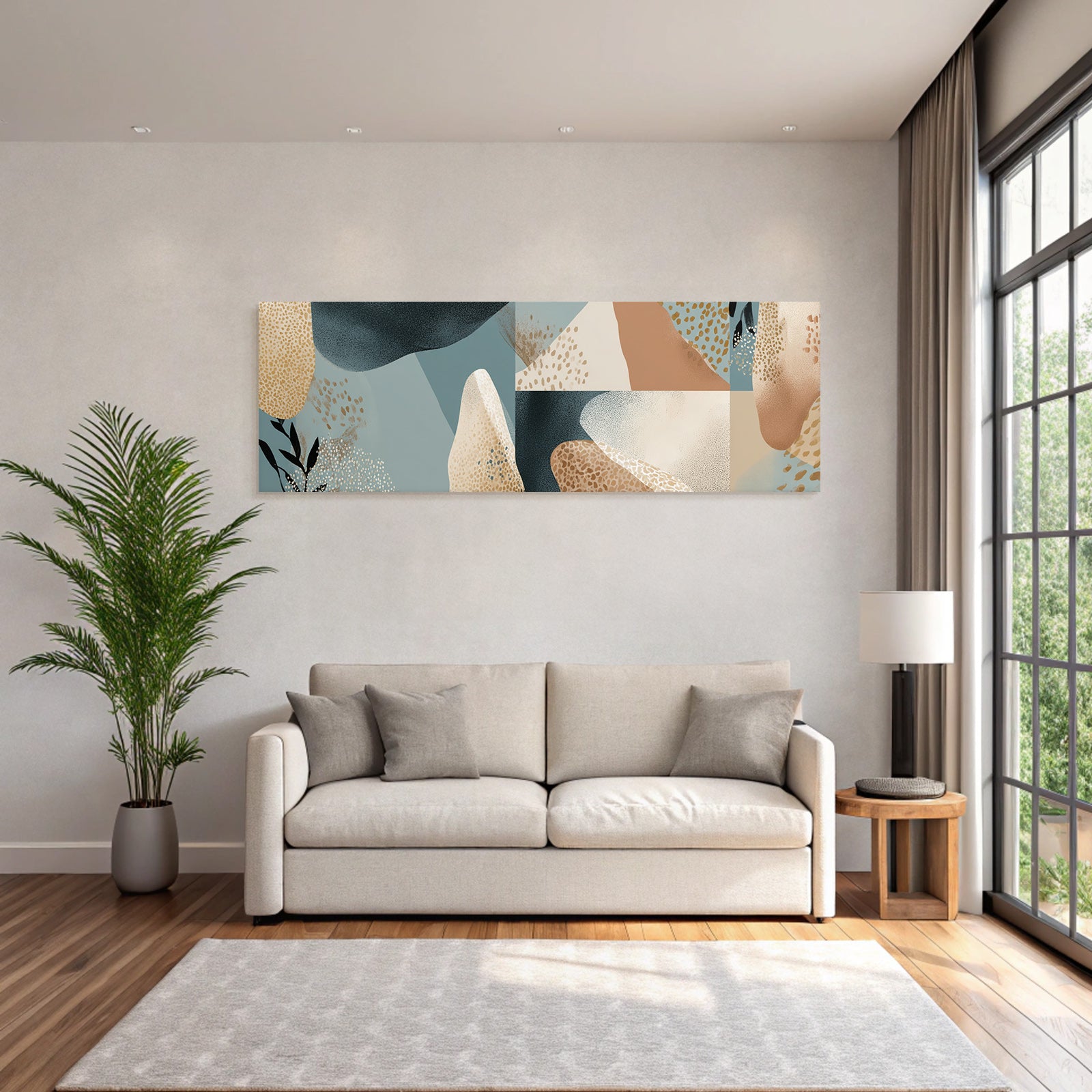 Abstraktes Design Blaue Braune Erde Ton