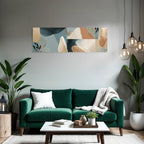 Abstraktes Design Blaue Braune Erde Ton