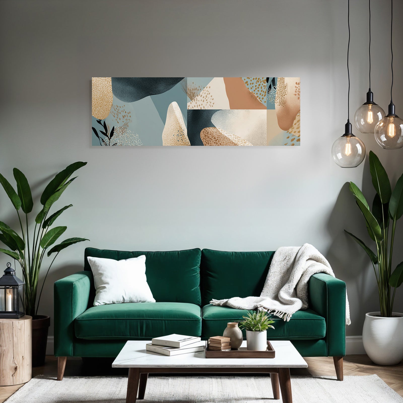 Abstraktes Design Blaue Braune Erde Ton