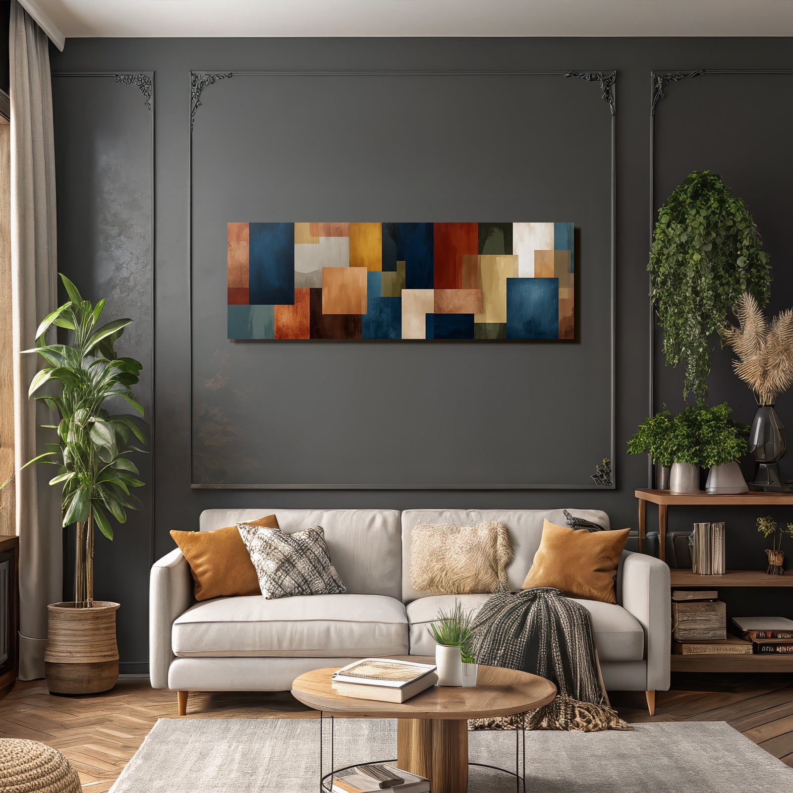 Abstraktes Design Bunte Bloecke