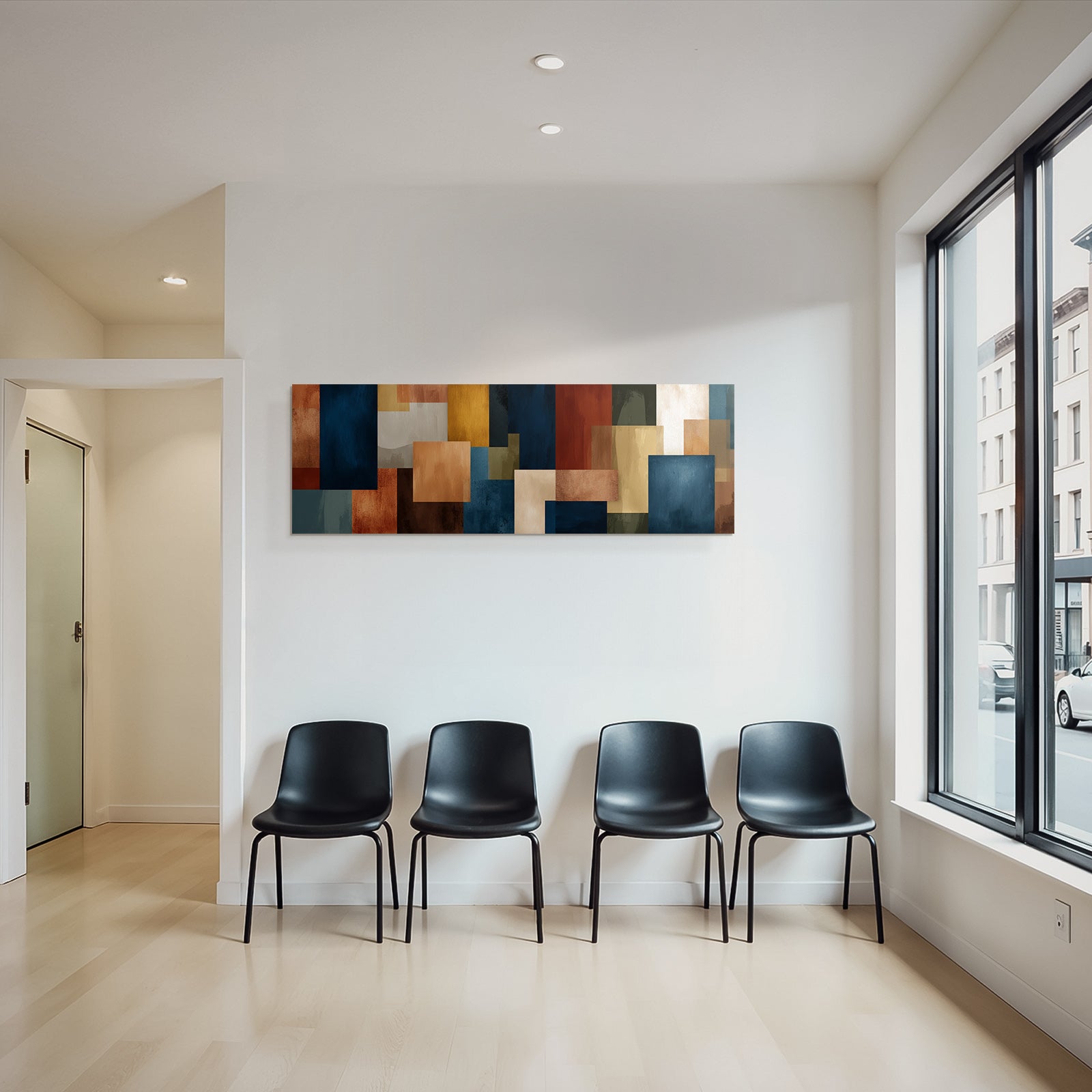 Abstraktes Design Bunte Bloecke