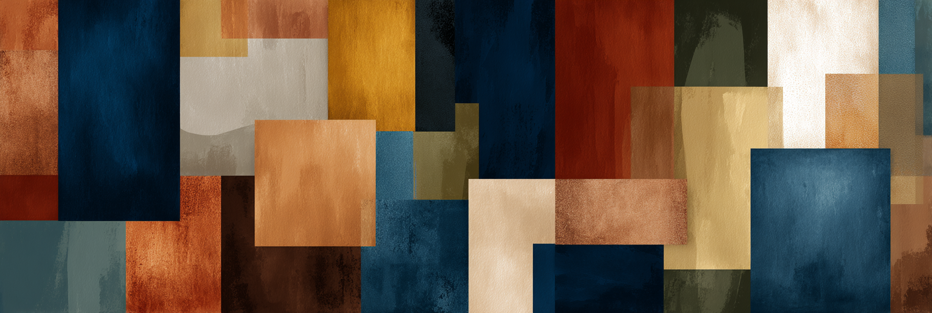 Abstraktes Design Bunte Bloecke | Mid Century Modern | Einrichtungsstile