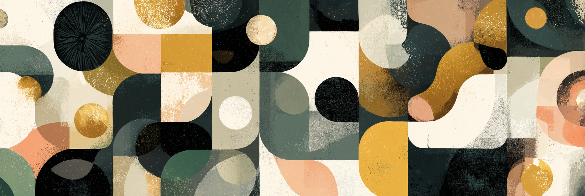 Abstraktes Design Farben Formen | Mid Century Modern | Einrichtungsstile