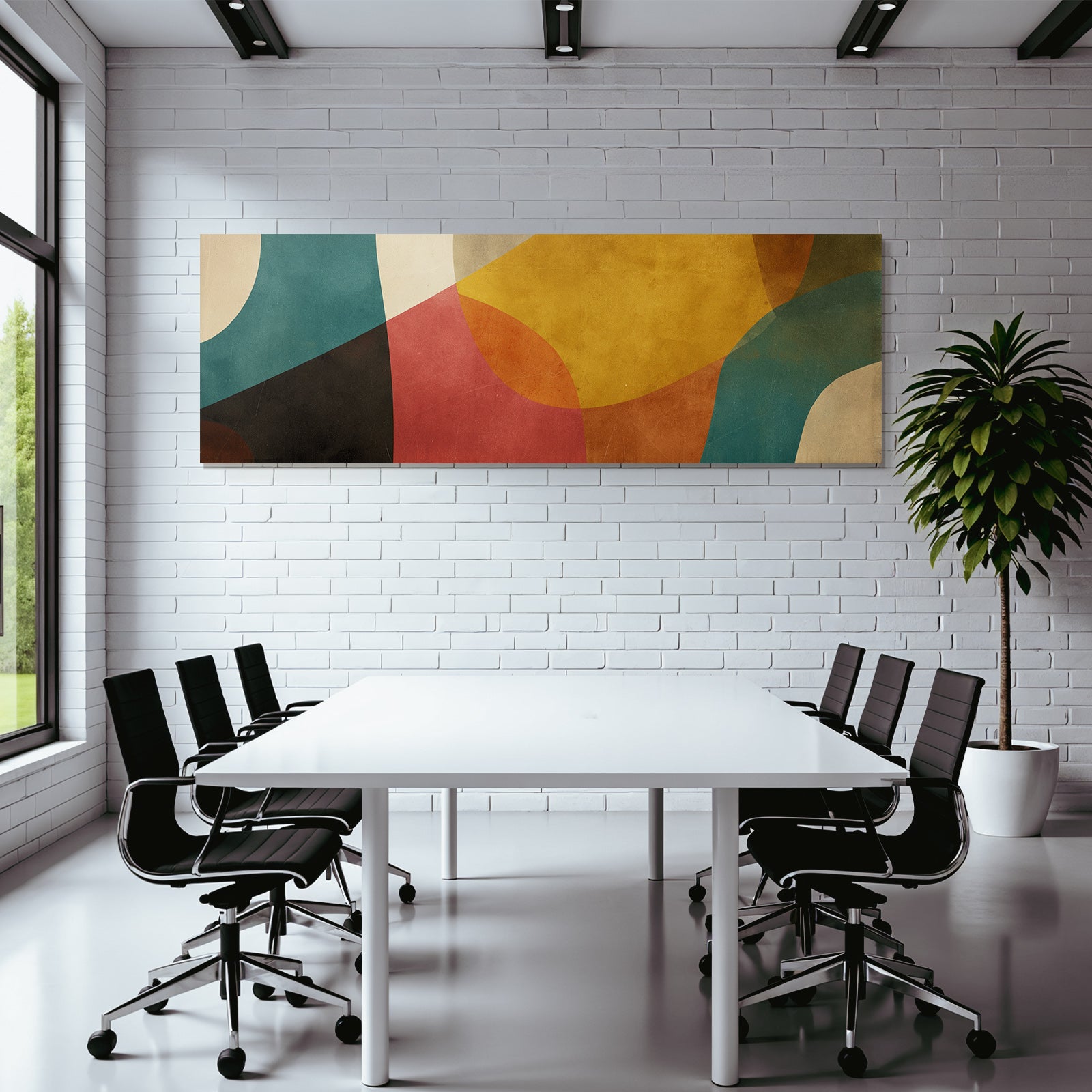 Abstraktes Design Farbenfrohe Gekruemmte Formen Texturiert