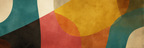 Abstraktes Design Farbenfrohe Gekruemmte Formen Texturiert | Mid Century Modern | Einrichtungsstile