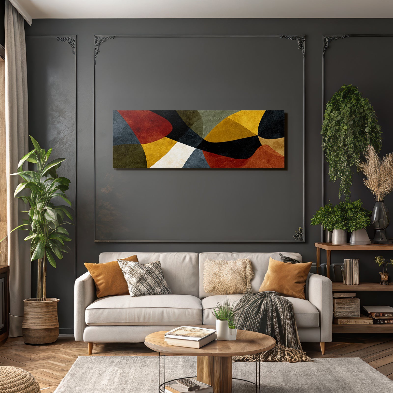 Abstraktes Design Farbige Ueberlappende Formen