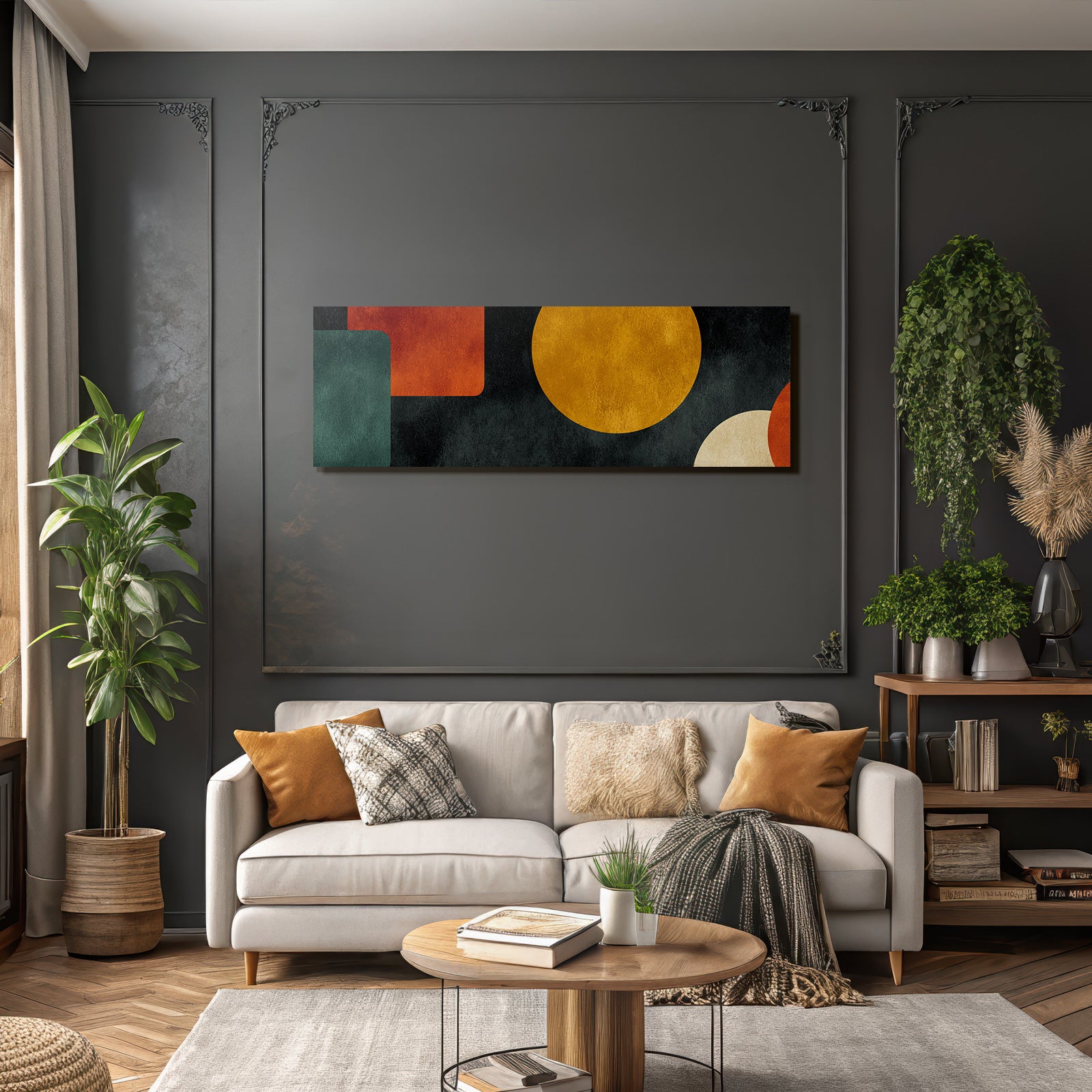 Abstraktes Design Geometrische Formen Erden Toene