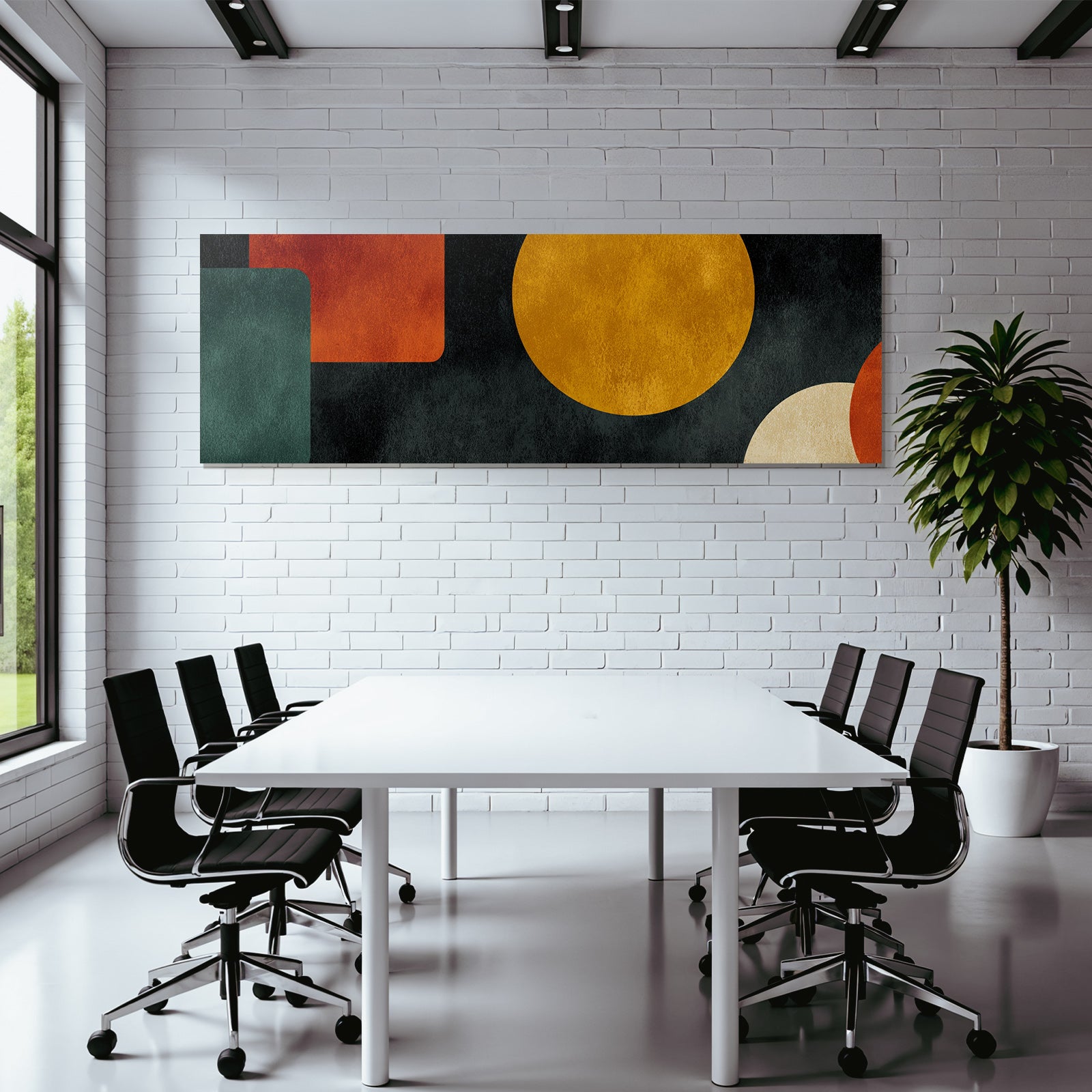 Abstraktes Design Geometrische Formen Erden Toene