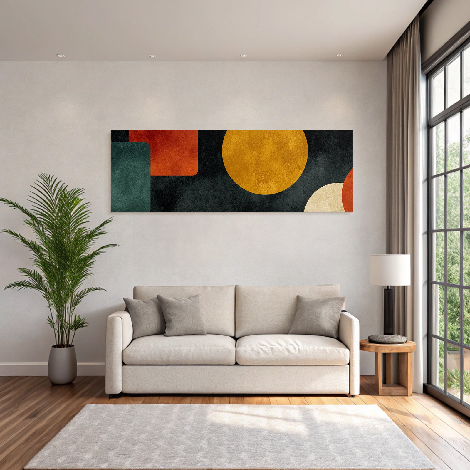Abstraktes Design Geometrische Formen Erden Toene