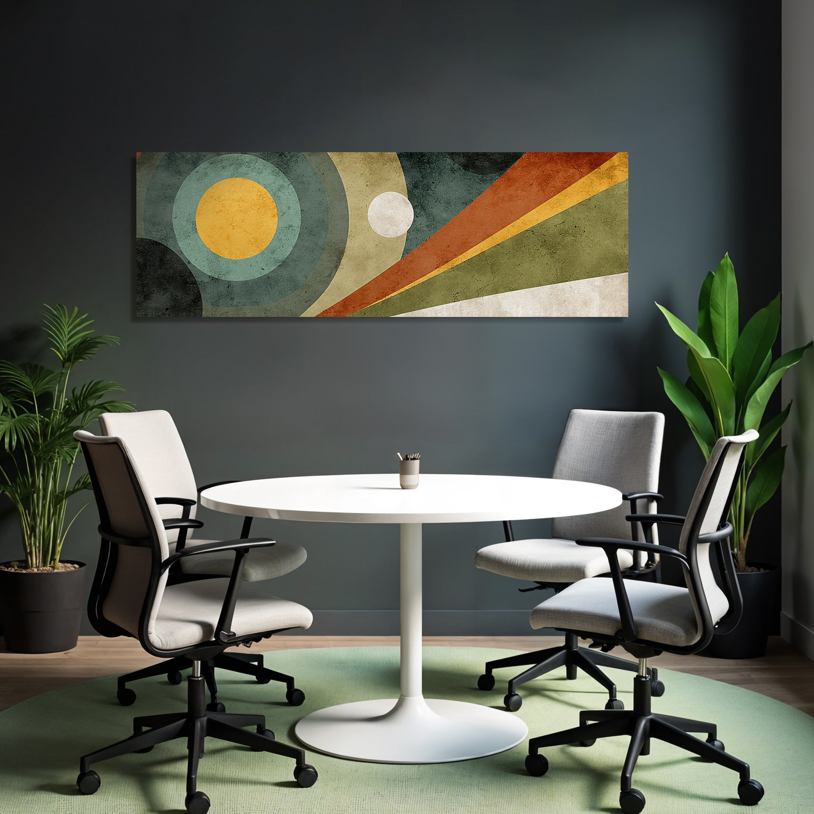 Abstraktes Design Geometrische Formen Farben Kreise Linien Texturiert