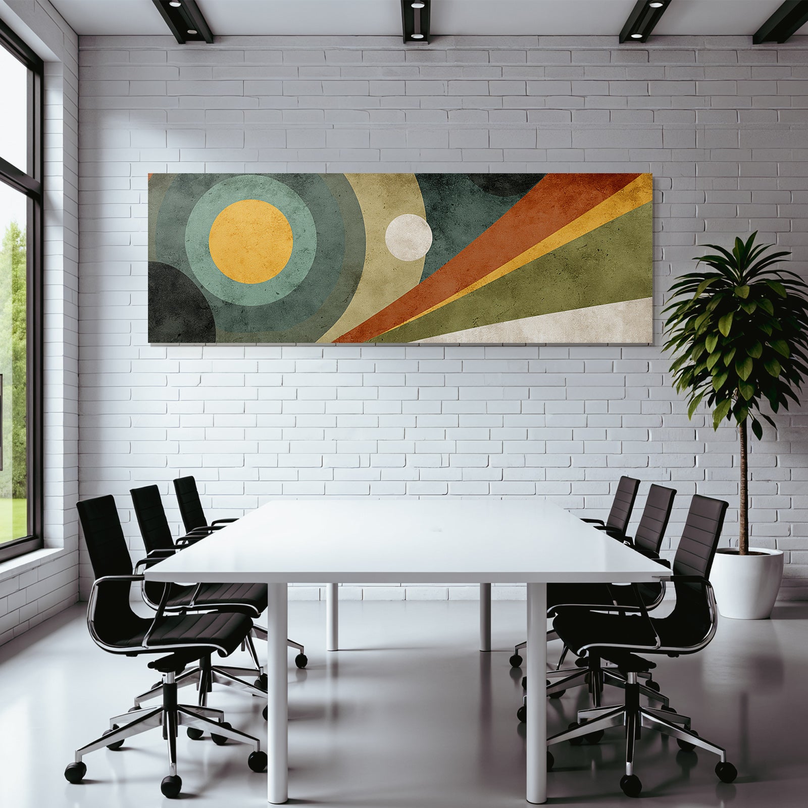 Abstraktes Design Geometrische Formen Farben Kreise Linien Texturiert