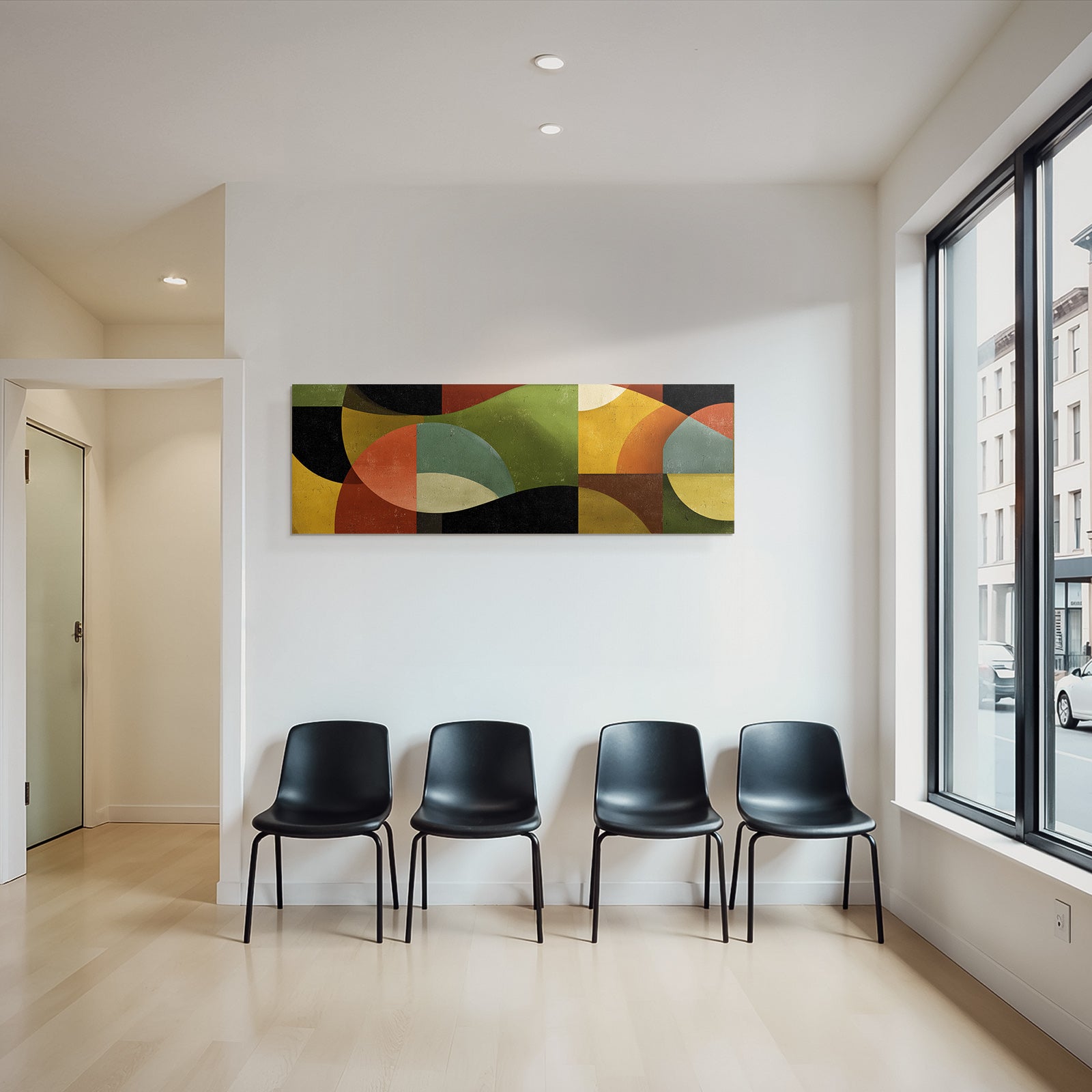 Abstraktes Design Geometrische Formen Farben Struktur