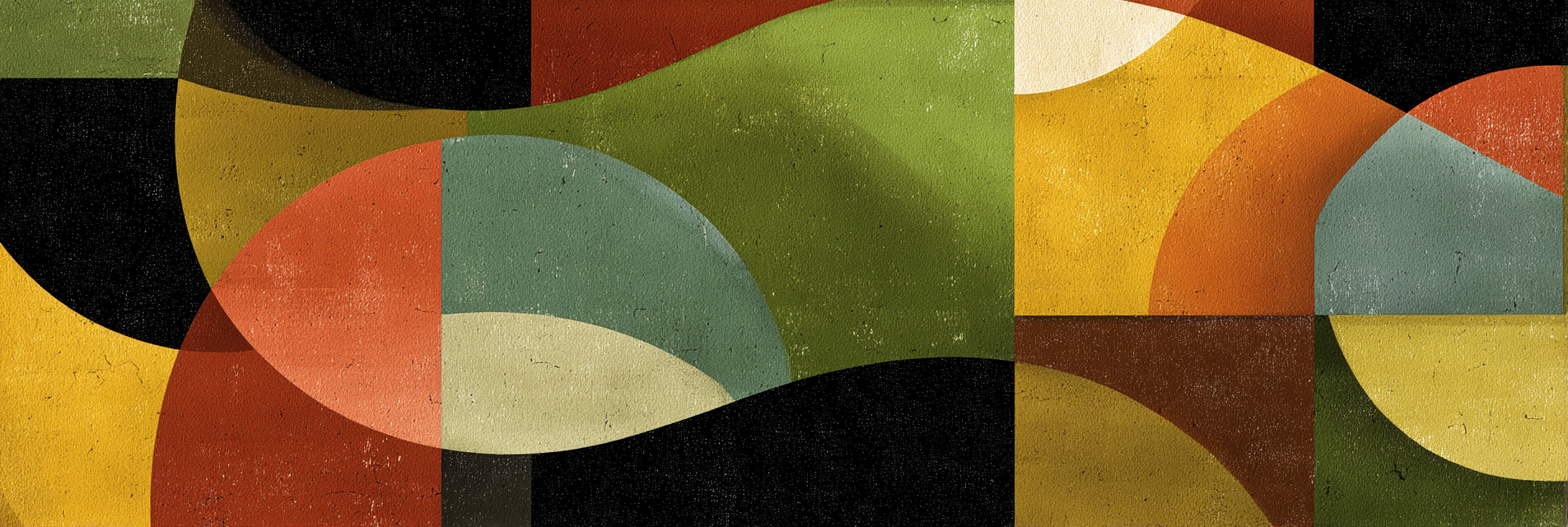 Abstraktes Design Geometrische Formen Farben Struktur | Mid Century Modern | Einrichtungsstile