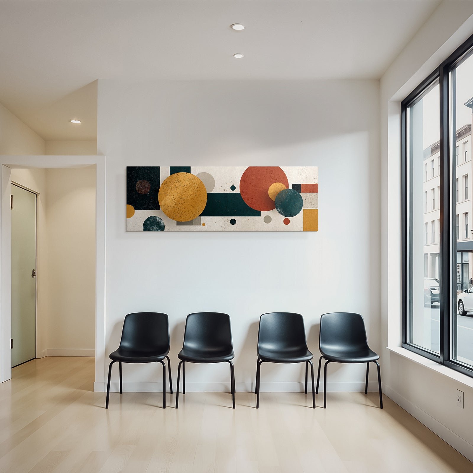 Abstraktes Design Geometrische Formen Farbenfroh