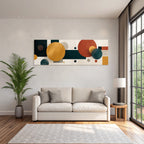Abstraktes Design Geometrische Formen Farbenfroh