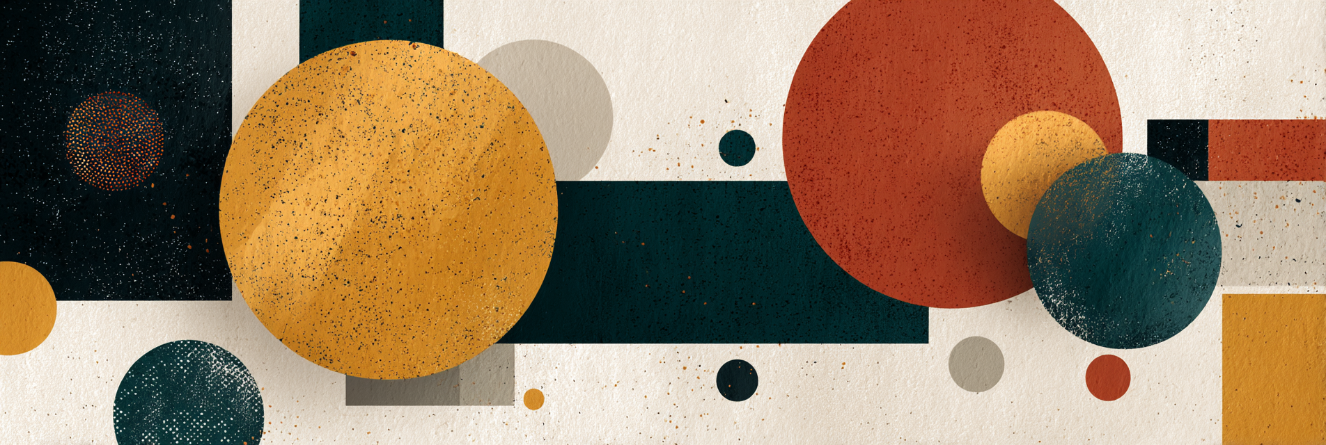 Abstraktes Design Geometrische Formen Farbenfroh | Mid Century Modern | Einrichtungsstile