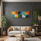 Abstract design geometric shapes play of colors