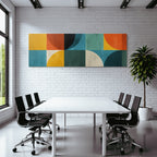 Abstract design geometric shapes play of colors