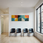 Abstract design geometric shapes play of colors
