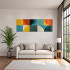 Abstract design geometric shapes play of colors
