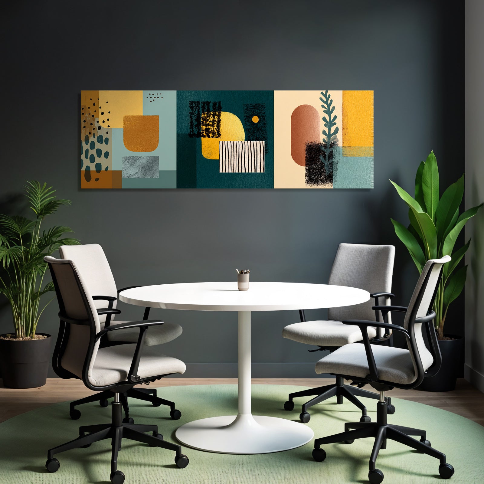 Abstraktes Design Geometrische Formen Und Muster In Farben