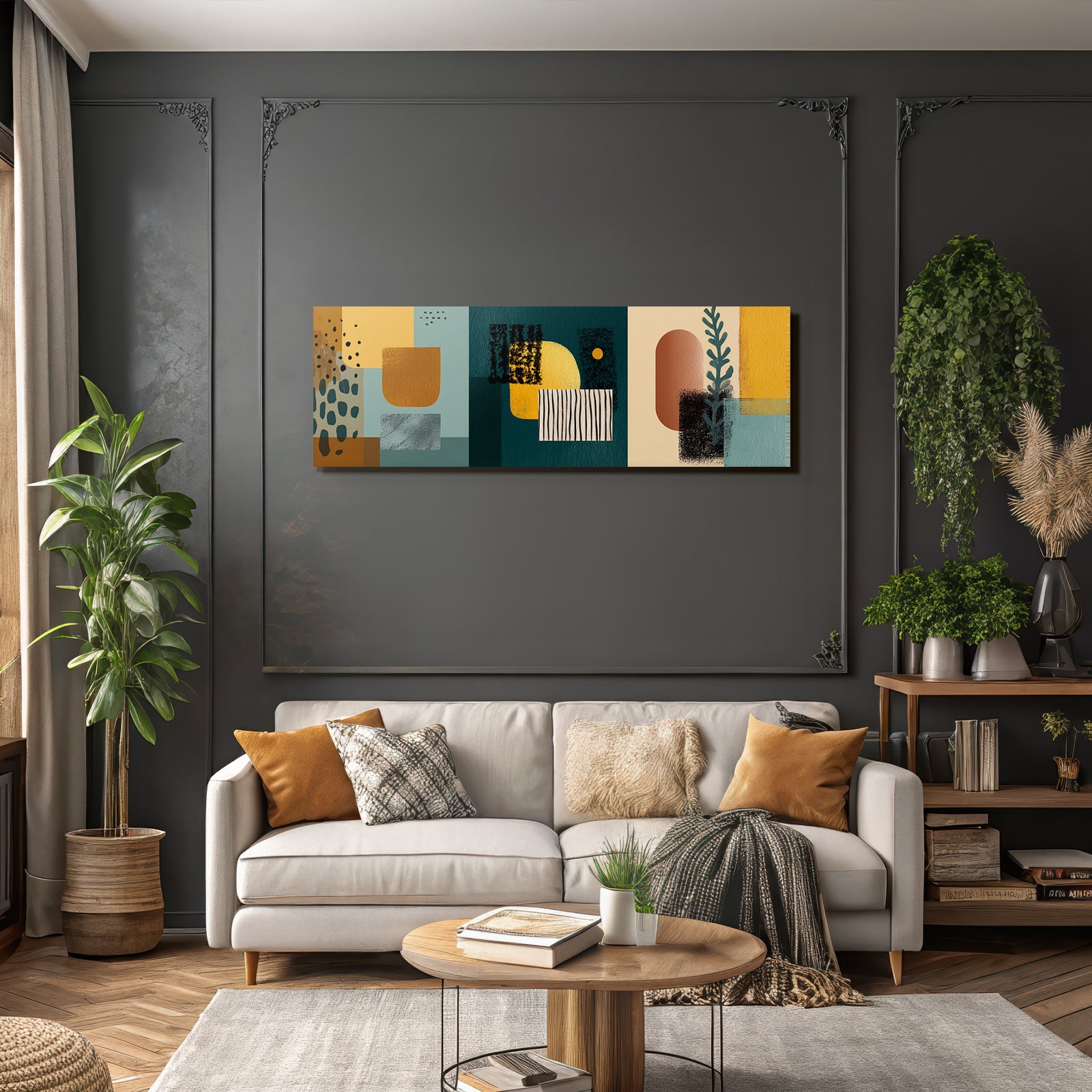 Abstraktes Design Geometrische Formen Und Muster In Farben