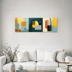Abstraktes Design Geometrische Formen Und Muster In Farben