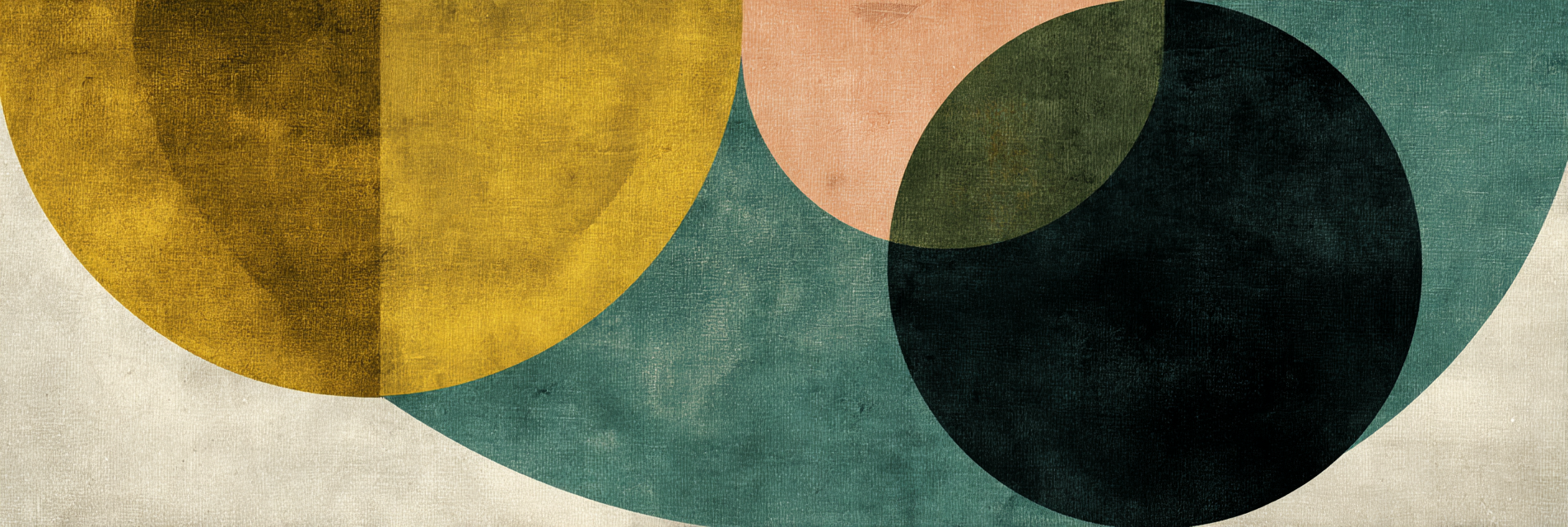 Abstraktes Design Geometrische Formen Verschiedene Farben | Mid Century Modern | Einrichtungsstile