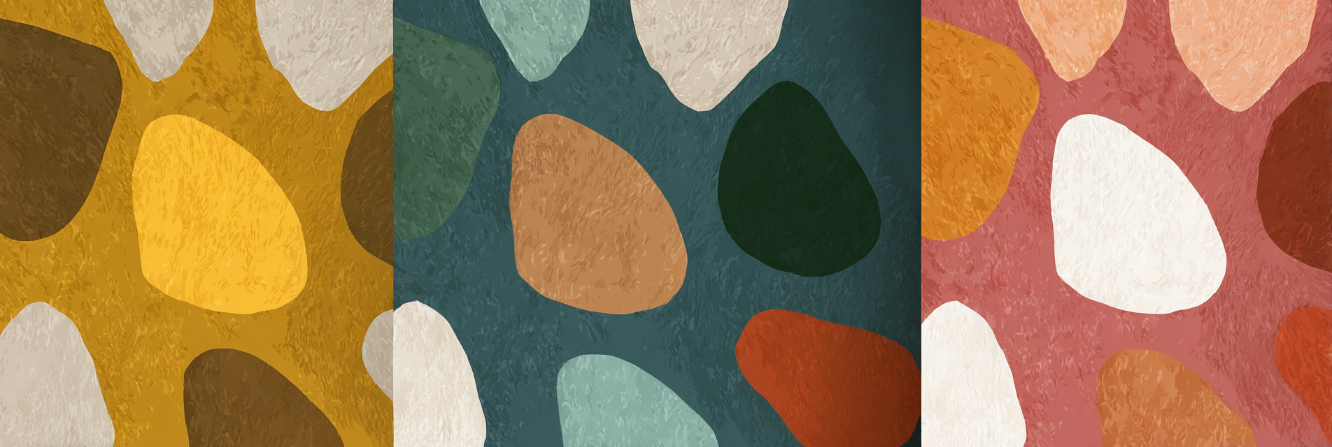 Abstraktes Design Lang Drei | Mid Century Modern | Einrichtungsstile