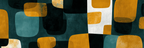 Abstraktes Design Mutete Farben Schattierungen Teal Gruen Dunkel Schwarz Muster | Mid Century Modern | Einrichtungsstile