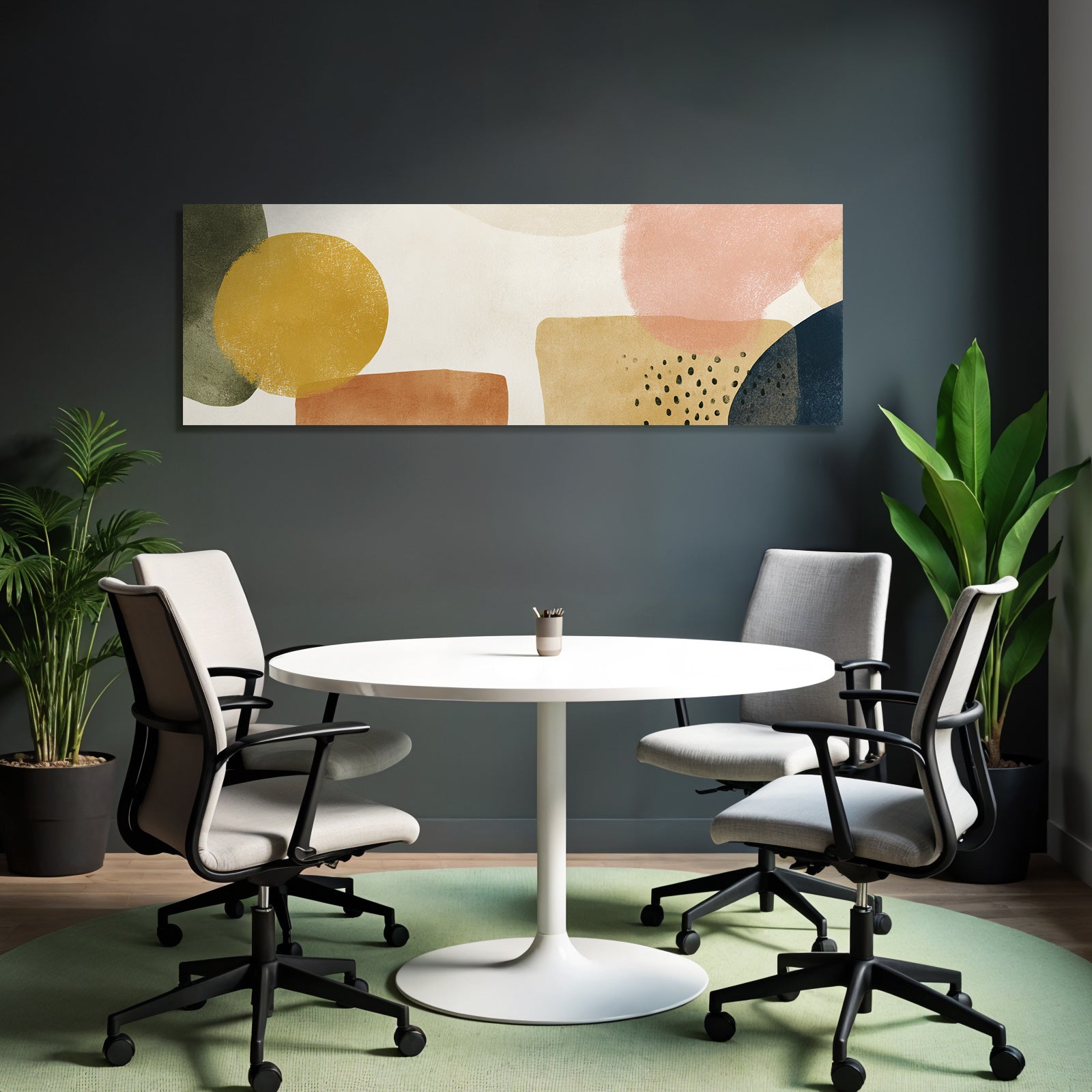 Abstraktes Design Organische Formen Farben Ringsherum