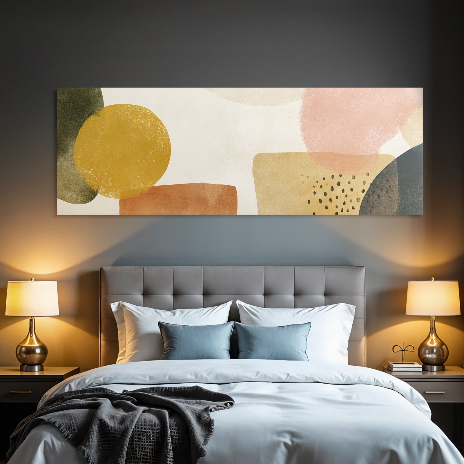 Abstraktes Design Organische Formen Farben Ringsherum