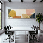 Abstraktes Design Organische Formen Farben Ringsherum