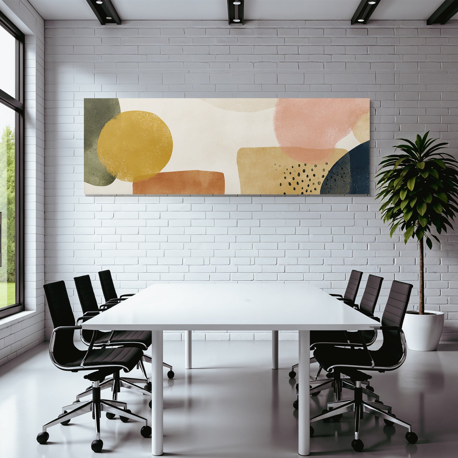 Abstraktes Design Organische Formen Farben Ringsherum