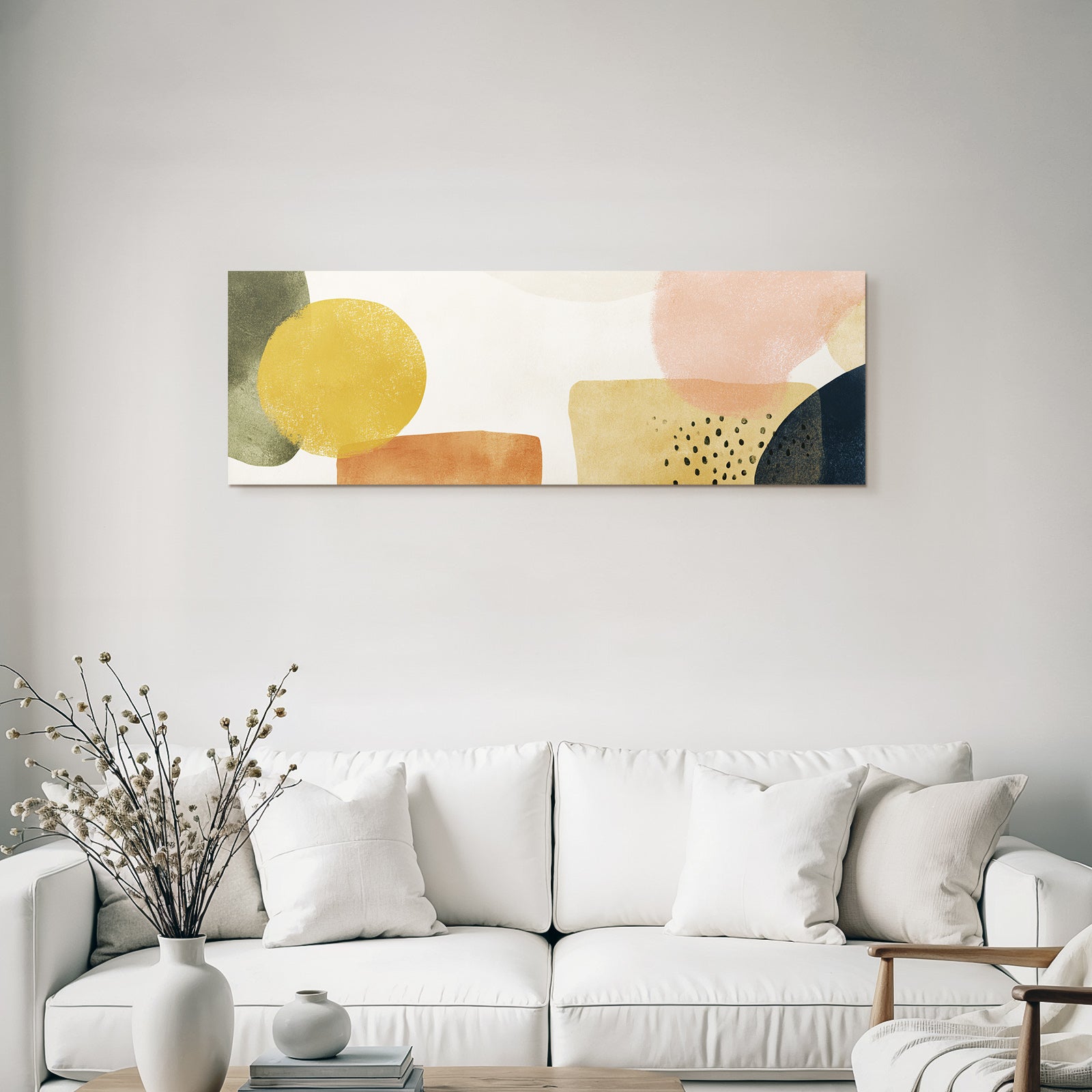 Abstraktes Design Organische Formen Farben Ringsherum