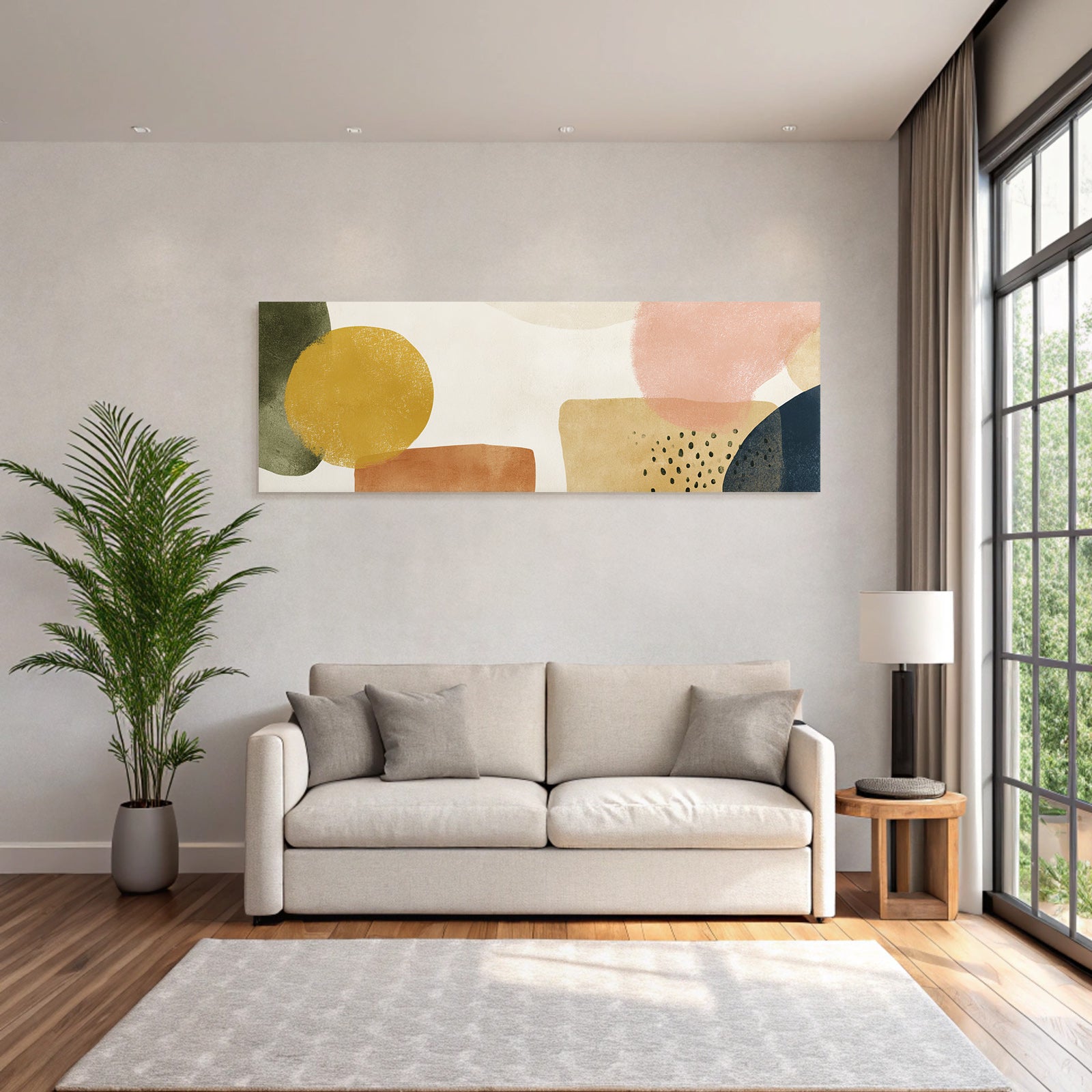Abstraktes Design Organische Formen Farben Ringsherum