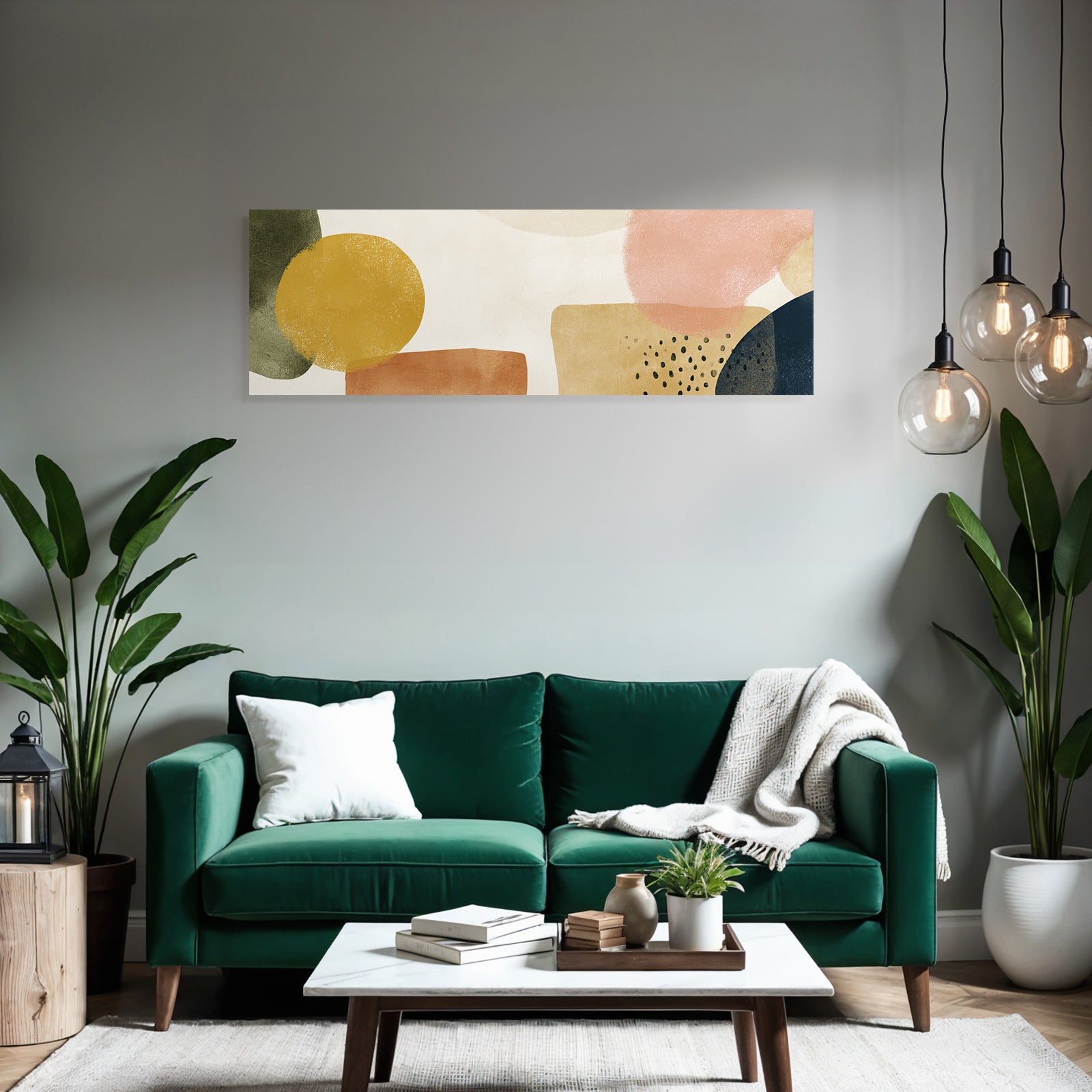 Abstraktes Design Organische Formen Farben Ringsherum
