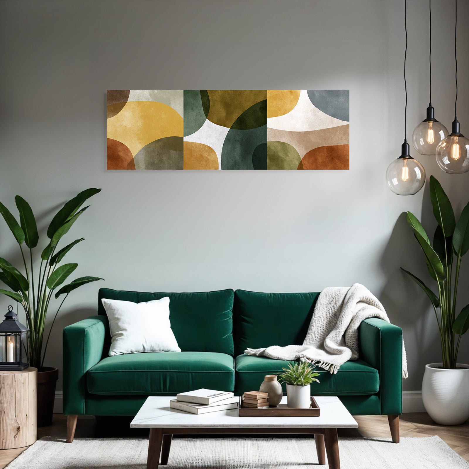 Abstraktes Design Ueberlagernde Formen Warme Erdtoene
