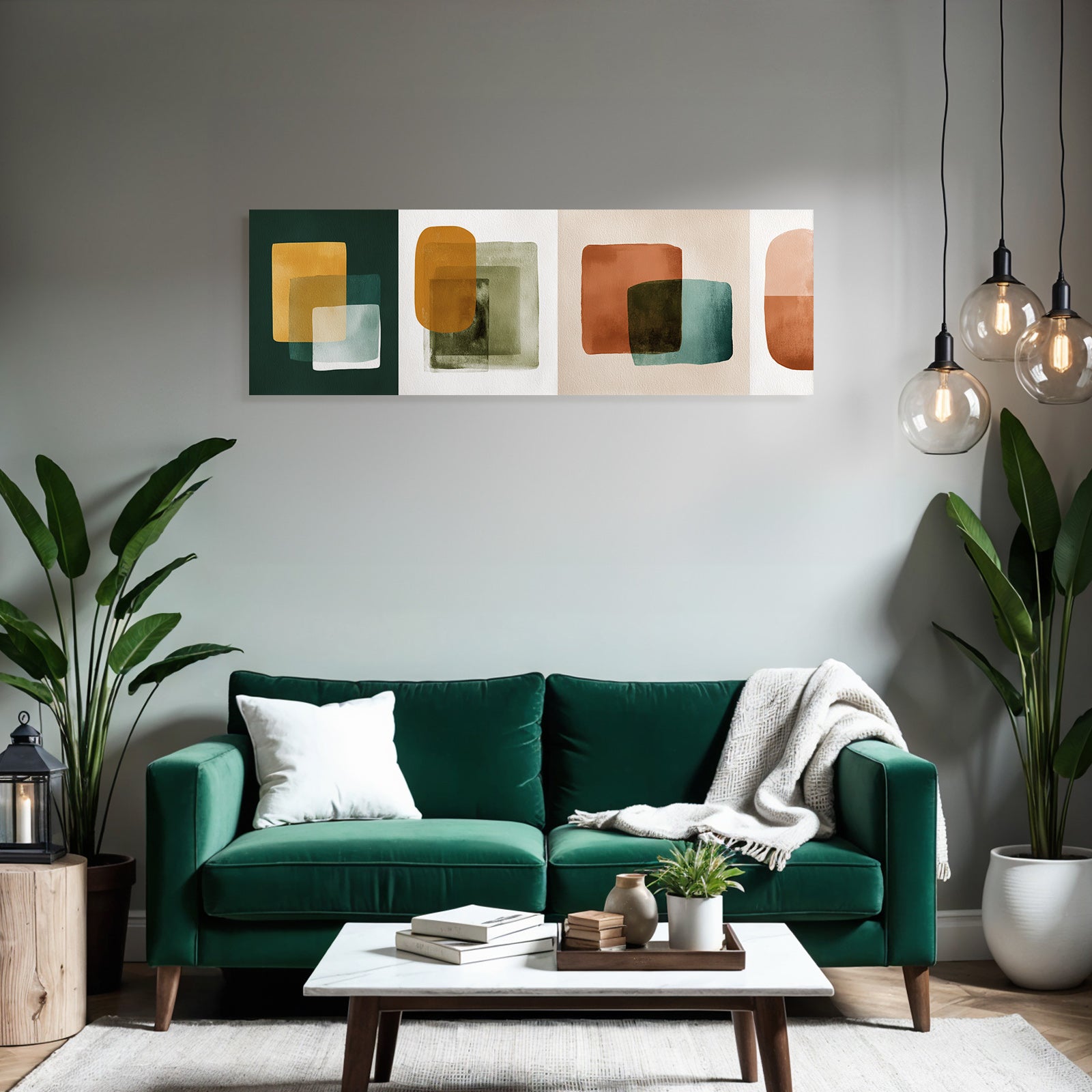Abstraktes Design Ueberlappende Formen Erdfarben