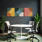 Abstraktes Design Ueberlappendesch Formen Farbmischung
