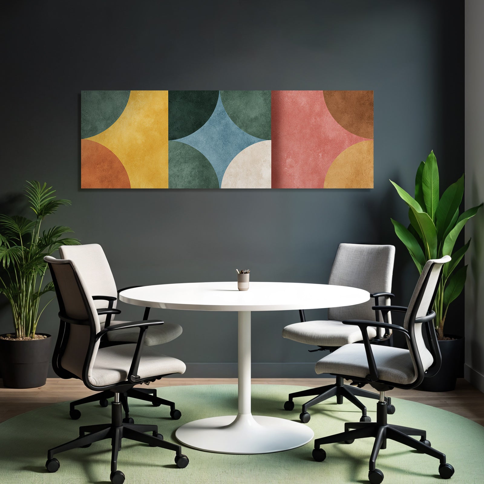 Abstraktes Design Ueberlappendesch Formen Farbmischung