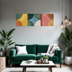 Abstraktes Design Ueberlappendesch Formen Farbmischung