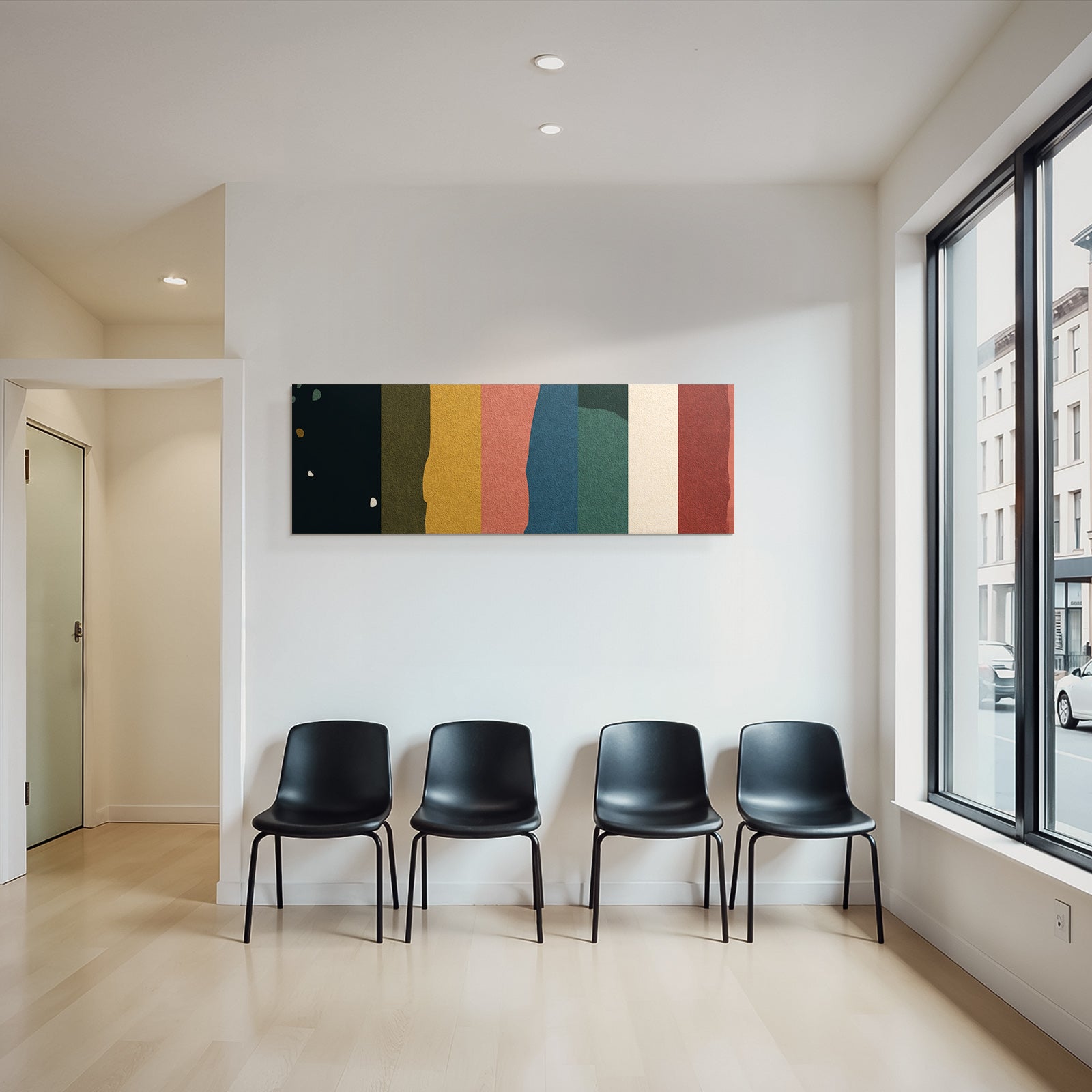 Abstraktes Design Vertikale Farbige Streifen Mit Texturen
