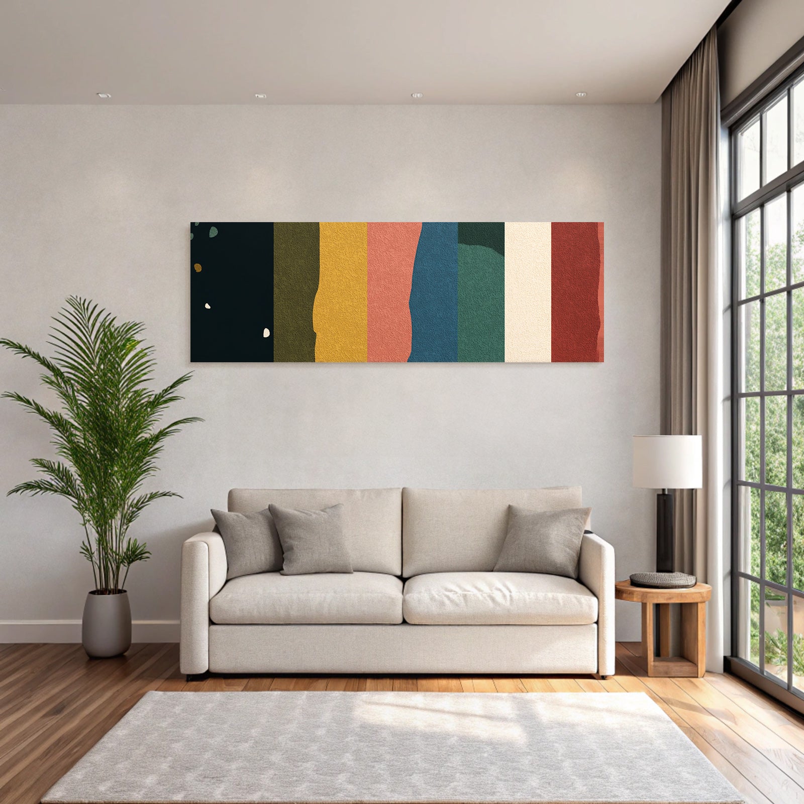 Abstraktes Design Vertikale Farbige Streifen Mit Texturen