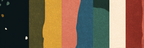 Abstraktes Design Vertikale Farbige Streifen Mit Texturen | Mid Century Modern | Einrichtungsstile