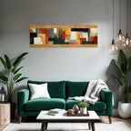 Abstraktes Kunstwerk Formen Farben Erdton