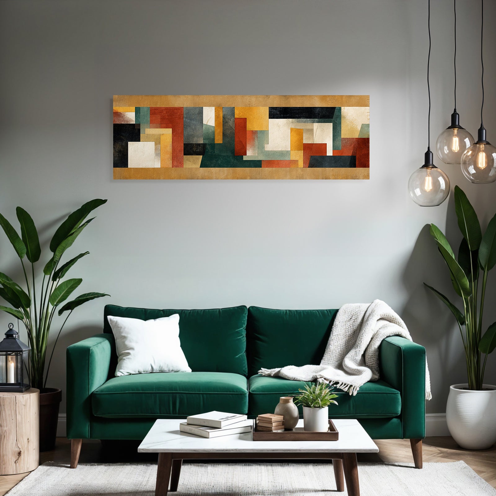 Abstraktes Kunstwerk Formen Farben Erdton